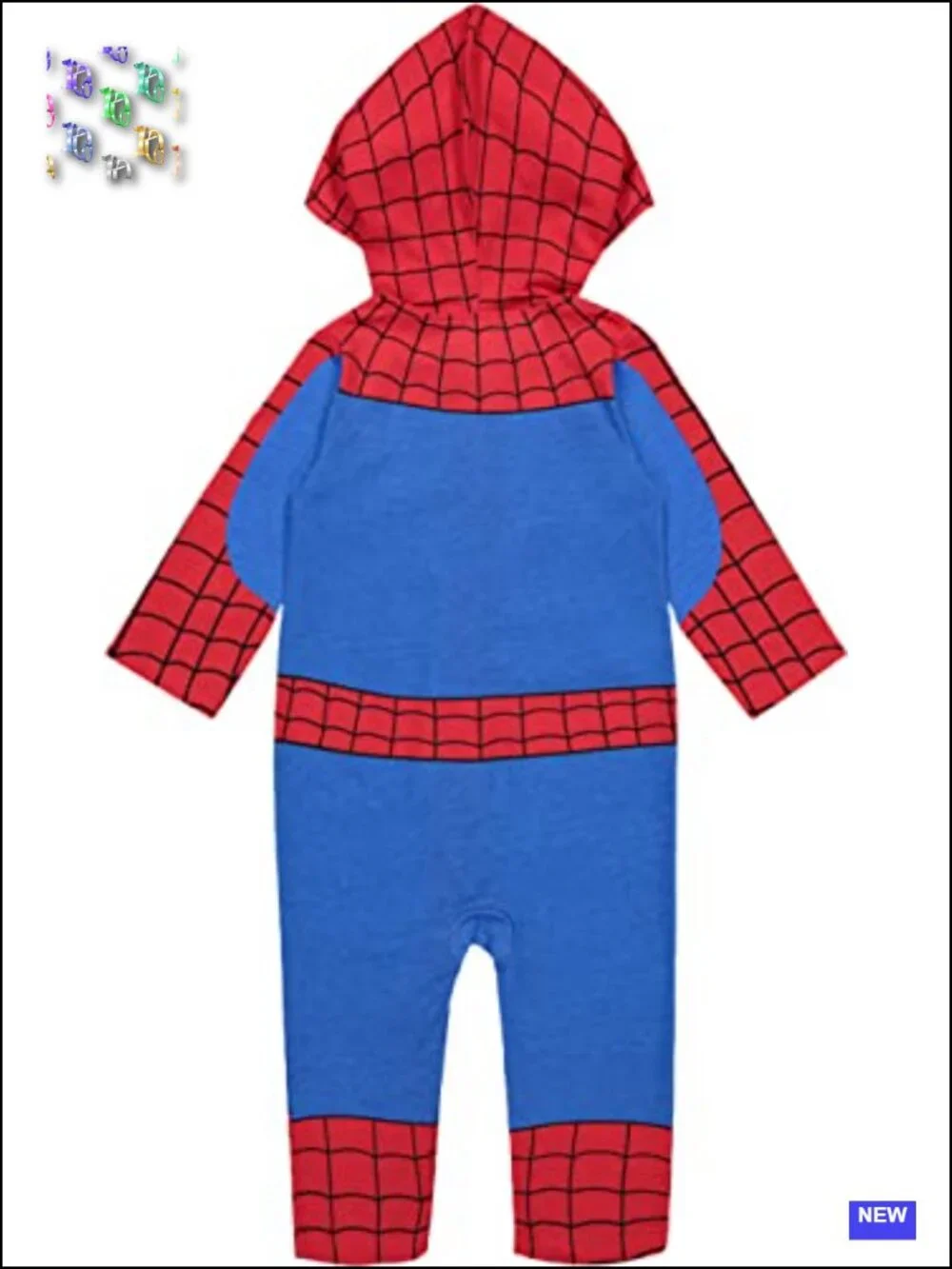 Marvel Spider-Man Cosplay Zip Up Coverall Toddler Boys Halloween Costume